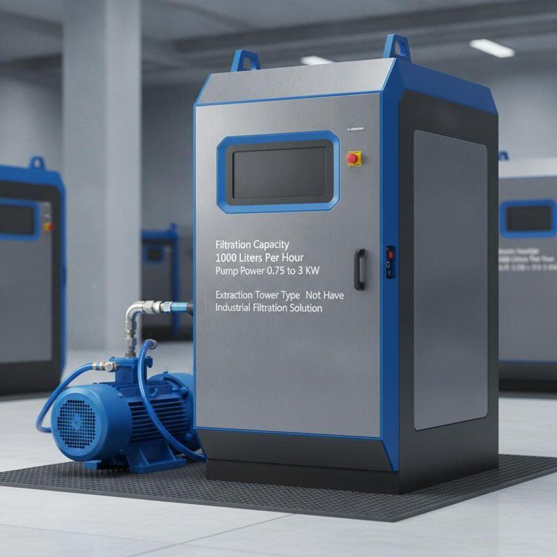 ろ過能力 毎時1000リットル CNCクーラントフィルターシステム ポンプ出力 0.75～3KW 抽出塔タイプ 工業用ろ過ソリューションなし